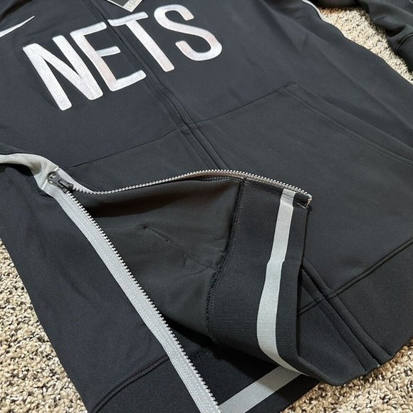 *Authentic** $155 XL Nike NBA ShowTime New Jersey Nets Zip Hoodie Jacket DN7790 - Picture 4 of 7